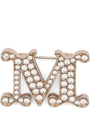 Max Mara 'Facella' Brooch - White