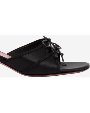 AMINA MUADDI Sandals Eleonora Slipper Silk - Black