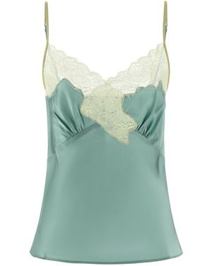 Vaillant Signature Lace Top Viscose Spandex Tops - Green