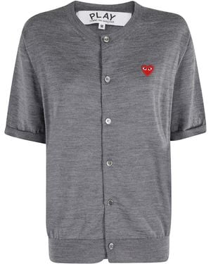 COMME DES GARÇONS PLAY Round Neck Emblem - Gray