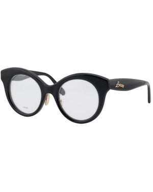 Loewe Eyeglasses Square Full Rim, Shiny Frame And Clear Demo Lenses Lens Lw50074F001 Sunglasses - Black