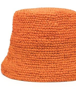 Jacquemus Le Bob Ficiu Raffia Hat - Orange