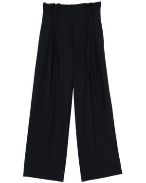 Semicouture Matisse Wool Blend Pants - Blue