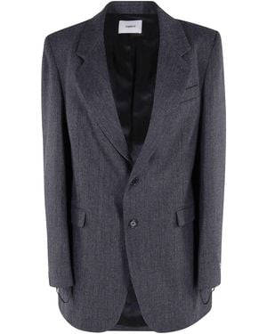 Coperni Wool Blazer With Check Pattern - Black