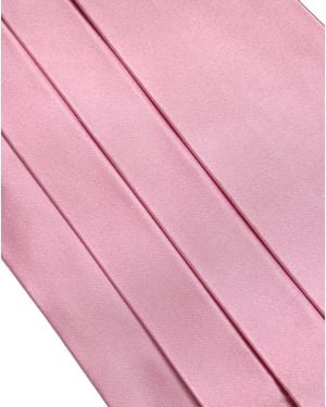 Dolce & Gabbana Pink Men 100% Silk Belt Waist Cummerbund