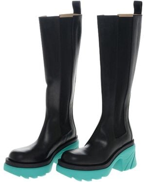 Bottega Veneta Flash High Chelsea Boots - Blue