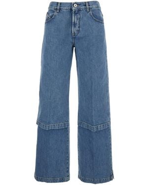 The Attico Jeans With Logo Detail On The Pocket And Logo Patch On The Rear - Blue