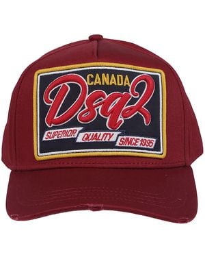 DSquared² Logo Patch Baseball Cap - Red