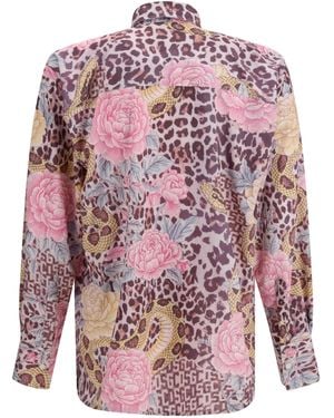 Gcds Animalier Shirt Polyester; Elastane - Pink