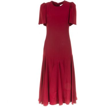McQueen Crimson Vi-Acetate Dress - Red