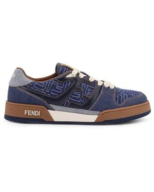 Fendi Match Denim Trainers - Blue