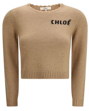Chloé Wool Sweatshirt - Natural