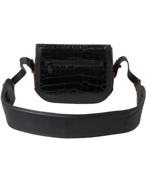 Balenciaga Elegant Exotic Leather Camera Bag - Black