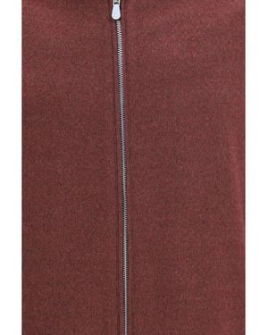 Brunello Cucinelli Wool Zip Jacket Merino - Red