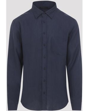 Sease Hemp Button Down Shirt - Blue
