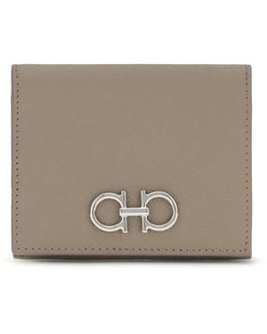 Ferragamo Gancini Wallet Calf Leather Bos Taurus - Grey