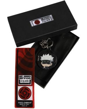 Dolce & Gabbana Kaisen Satoru Gojo Charm Metal Keychain Keyring - Black