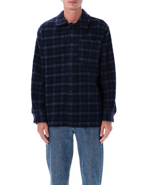 A.P.C. Stanley Checked Wool Overshirt - Blue