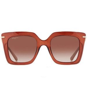 Ferragamo Frame And Lens Sunglasses - Brown
