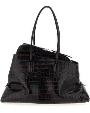 The Attico La Passeggiata Medium Shoulder Bag - Black