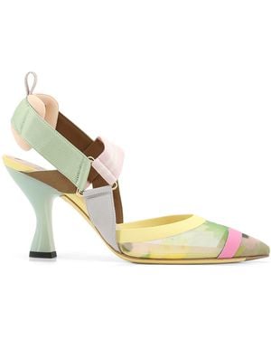 Fendi With Heel - Metallic