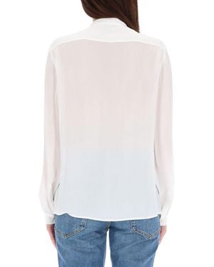 Tory Burch Tory Burch Bow-Detail Viscose Shirt - White
