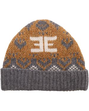 Ermanno Scervino Knitted Beanie - Brown