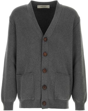 Golden Goose Dark Cotton Blend Darryl Cardigan - Gray