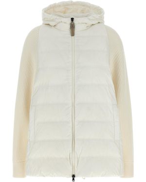 Brunello Cucinelli Polyester Full-Length Jacket Clothing - White