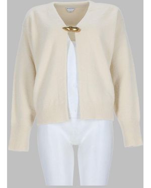 Bottega Veneta Cashmere Cardigan Jumper - White
