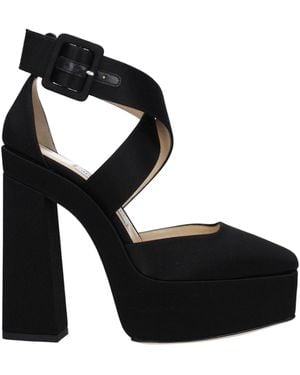 Jimmy Choo Satin Platform Sandals - Black