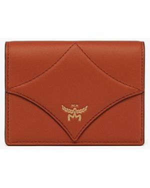 MCM Spanish Calfskin Diamond Snap Wallet - Brown