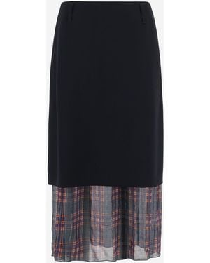 Dries Van Noten Skirt Polyester - Blue
