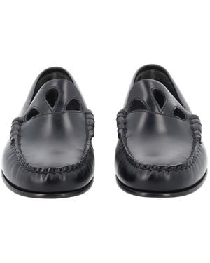 Hereu Moccasin With Cut-Out Detail Leather Loafers - Black