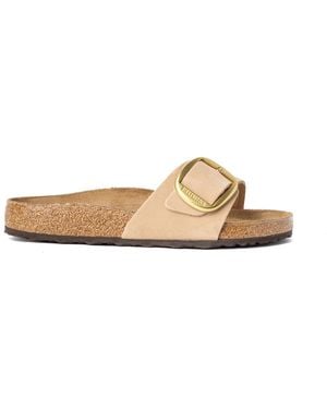 Birkenstock Madrid Big Buckle Lenb Sandcastle - Natural