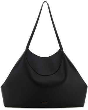 Givenchy Leather Medium Facet Shopping Bag - Black