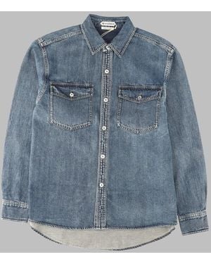 JW Anderson Denim Cotton Overshirt Shirt - Blue