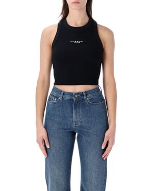 Givenchy Paris Cropped Tank Top Cotton - Black