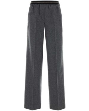 Miu Miu Grey Wool Blend Pant - Blue