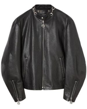Gucci Leather Biker Jacket - Black
