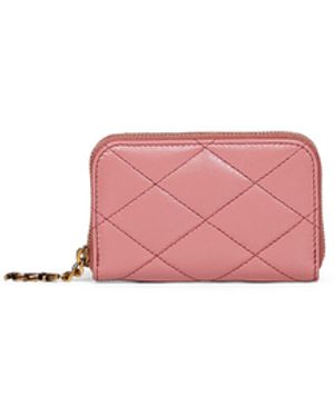 Saint Laurent Tulip Lambskin Cassandre Bijou Coin Purse - Pink