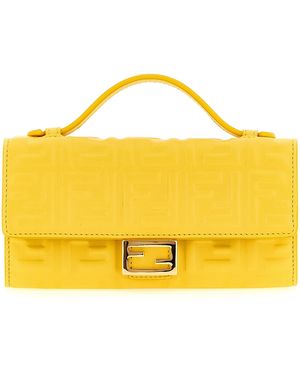 Fendi Continental Baguette Wallet On Chain Lamb Leather (Ovis Aries) Wallets, Card Holders - Yellow
