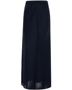 Max Mara Skirt Sospiro Silk - Blue
