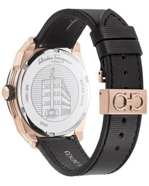Ferragamo Slx Gmt 43Mm Quartz Watch Bijoux - Black
