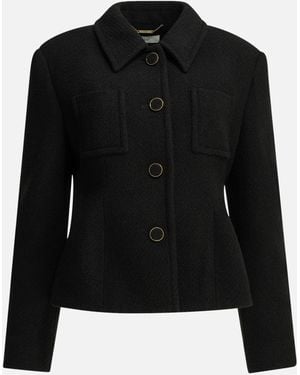 Chloé Veste En Laine Bouclette Noire Jacket - Black