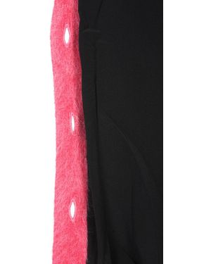 Saint Laurent Leopard Jacquard Cardigan Wool Jumpers - Red