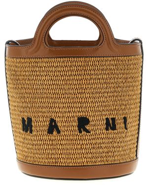 Marni Cotton Handbag Bag - Brown