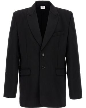 Vetements Logo Embroidered' Blazer - Black