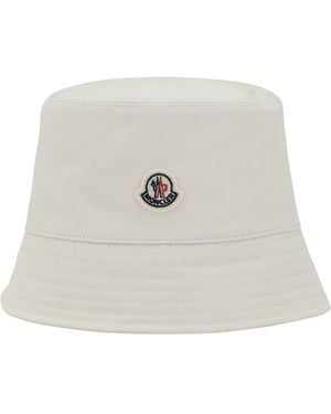 Moncler Logoed Bucket Hat - White