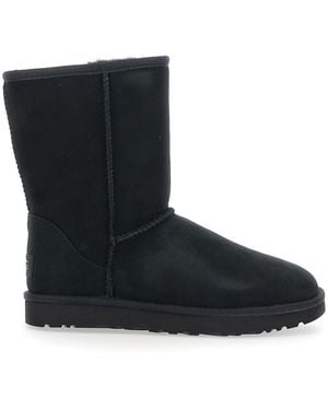 UGG Classic Mini Ii Suede Boots With Shearling Lining - Black